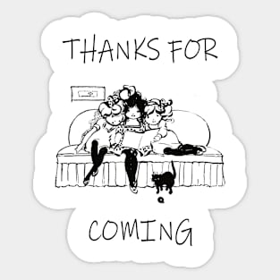 thanks for coming girls kids cute Sticker